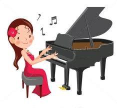 Chiếc đàn Piano màu gụ đỏ